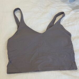 LULULEMON ALIGN CROPPED TANK DARK PURPLE GRAY